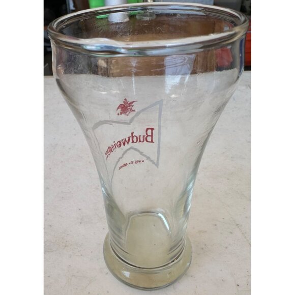1-piece Budweiser Beer Collectible Clear 7 oz. Small Drinking Glass 5" Tall - Picture 4 of 10